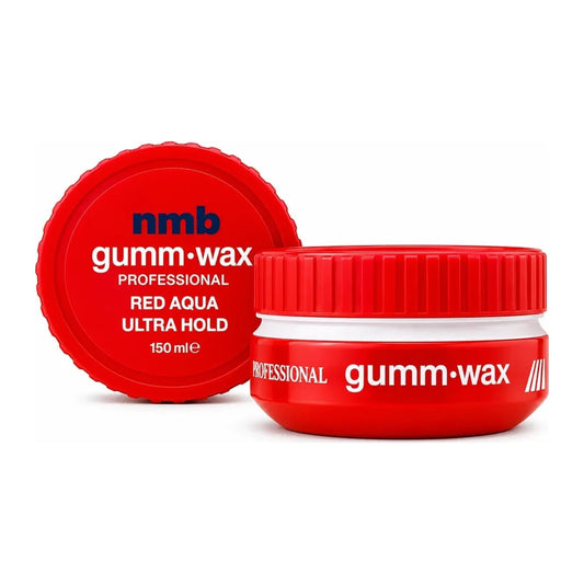 NMB Gumm Wax Hair Styling Wax Red 150ml jar, ultra hold edge control gel wax