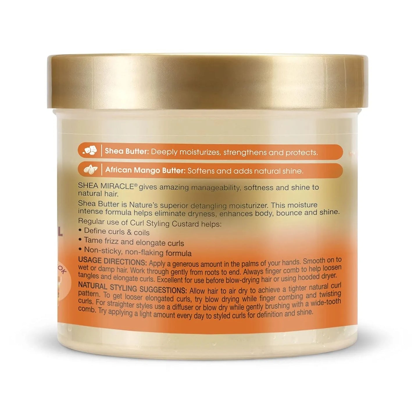 African Pride Shea Butter Moisture Intense Curl Styling Custard - 340g/12Oz