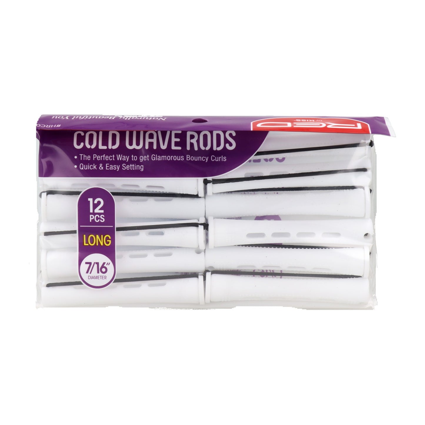 Red By Kiss Cold Wave Rods Length 7/16 12PC Color White Bigudi