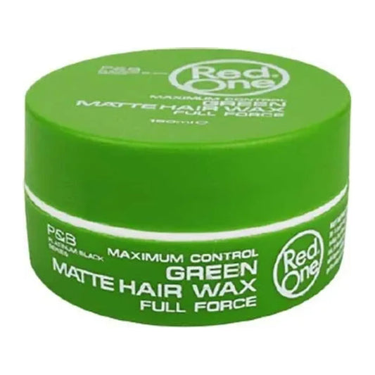 Red One Maximum Control Green Matte Hair Wax Full Force 150ml tub