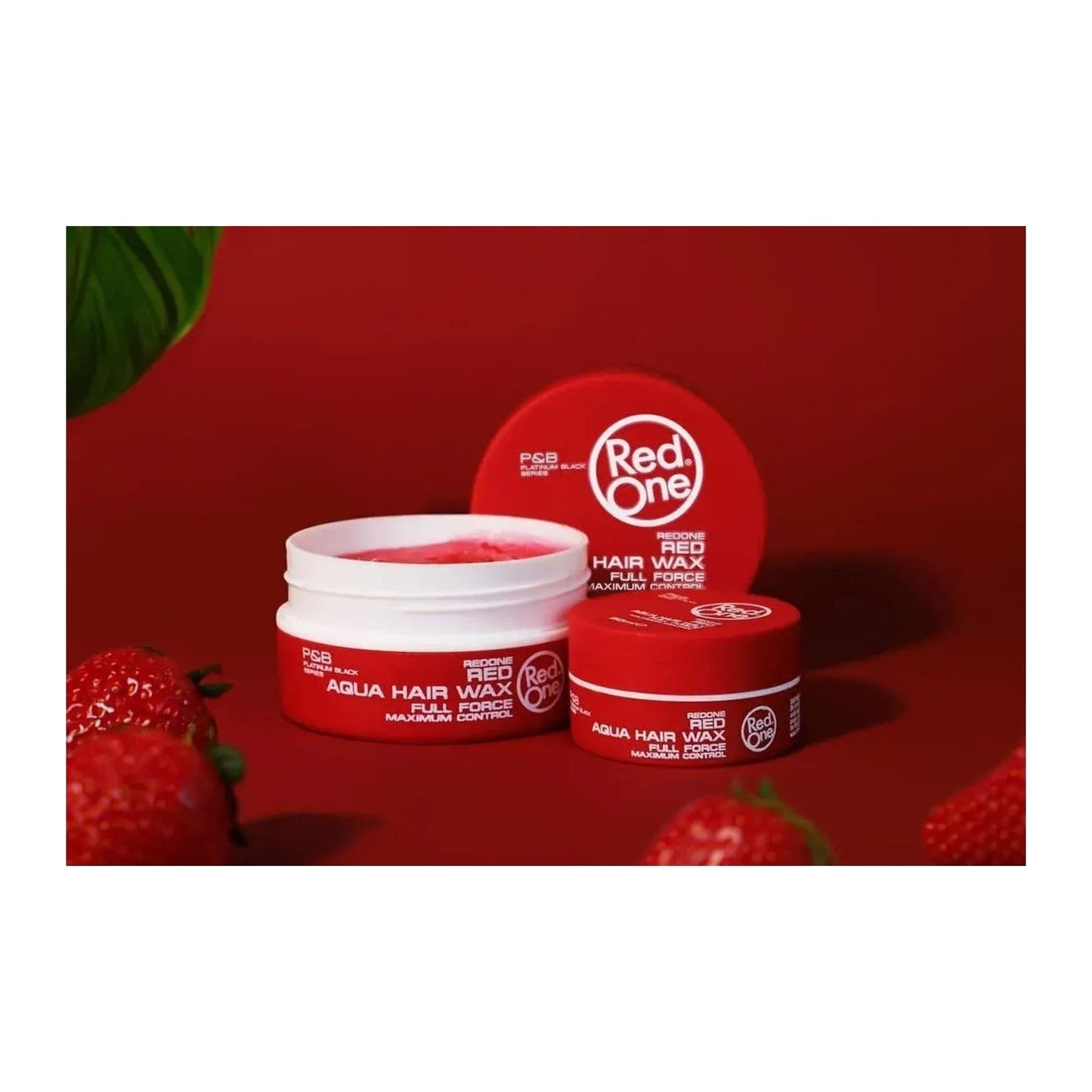 Red One Red Aqua Hair Wax 150ml strawberry scented styling wax tub