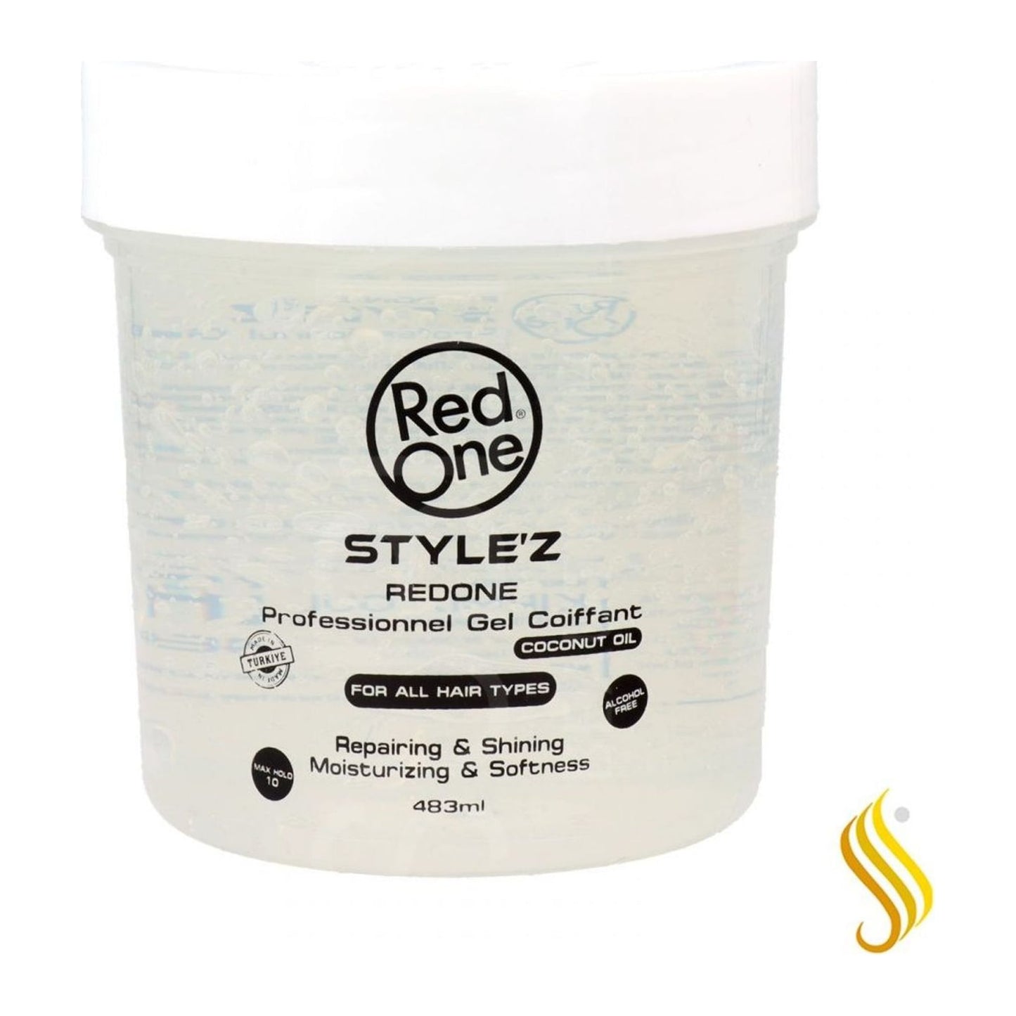 Red One Style'z Professional Hair Coconut Oil Gel 483ml container