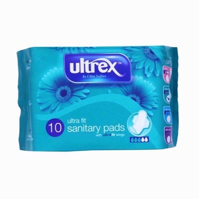 Ultrex Sanitary Pads Ultra Fits 10s