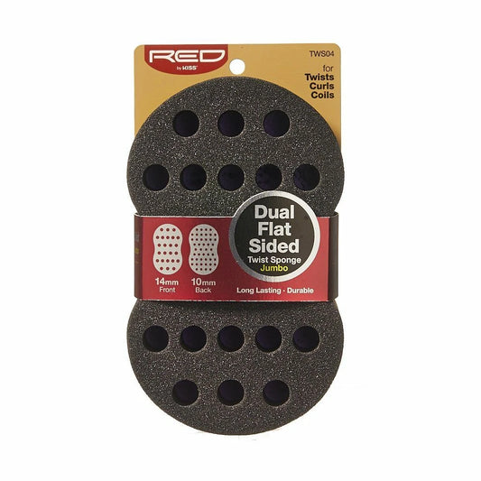 Red By Kiss Dual Flat Sided Twist Sponge Jumbo 14mm front 10mmBack TWS04