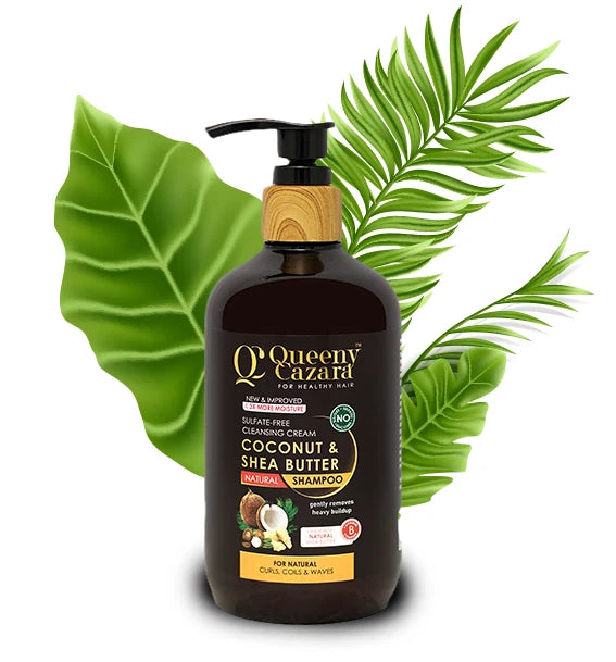 Queeny Cazara Coconut And Shea Butter Natural Shampoo 350 ML
