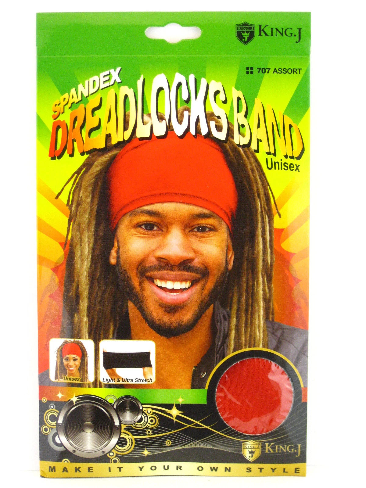 King.J Unisex Spandex Dreadlocks Band