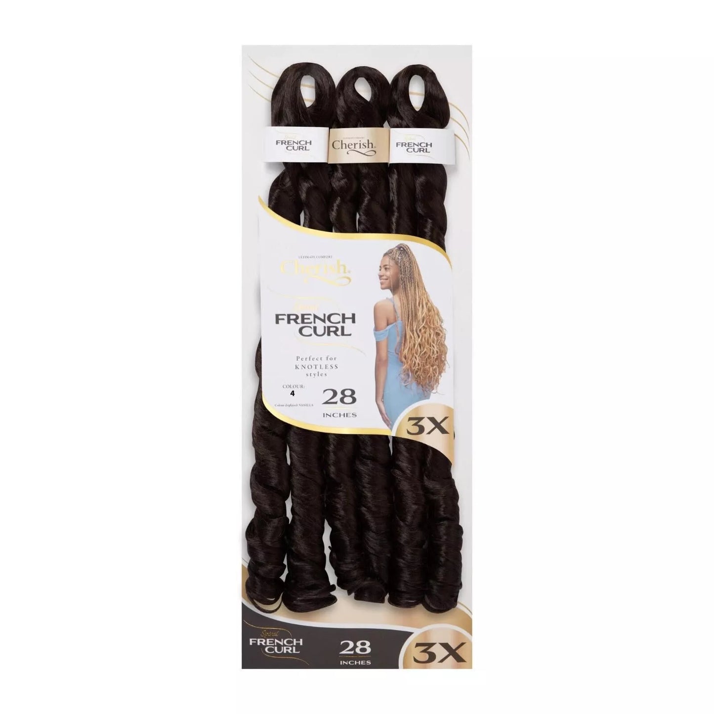 Cherish Synthetic Curly Hair Extension Braid - 3X French Curl 28"