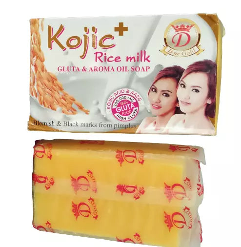 Kojic+Rice Milk Gluta & Aroma Oil 7 Days Whitening &Blemish Control Soap