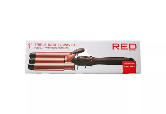 Red By Kiss 1" Triple Barrel Waver CTI100G