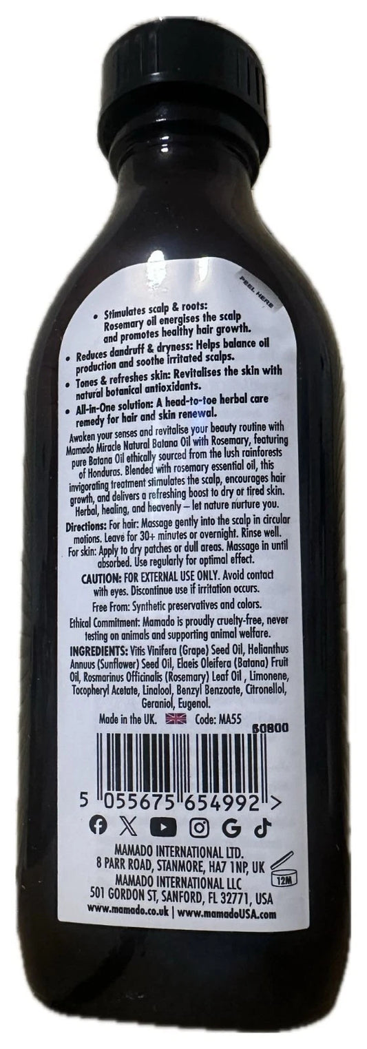 Mamado Natural Batana Oil With Rosemary 150ml