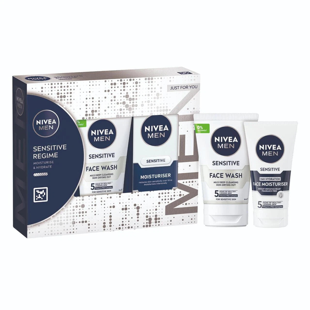 Nivea Men Sensitive Regime Gift Set Face Wash + Face Moisturiser