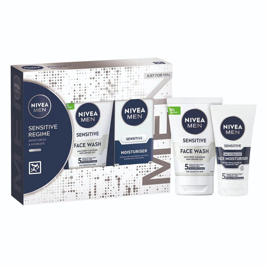 Nivea Men Sensitive Regime Gift Set Face Wash + Face Moisturiser