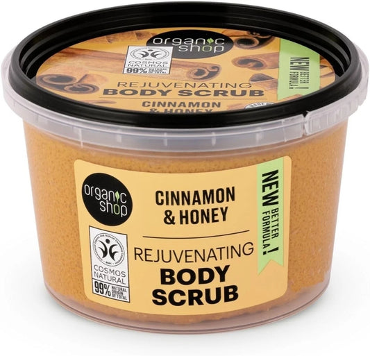 Organic Shop Rejuvenating Cinnamon& Honey Body Scrub 250ml
