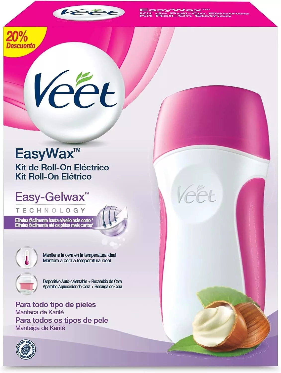 Veet Easy Wax Roll-On Electric Kit -50ml - product detail | CC Hair & Beauty