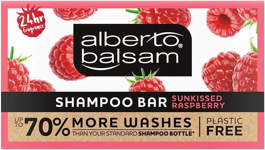 Alberto Balsam Sunkissed Raspberry Shampoo Bar 70% More Washes