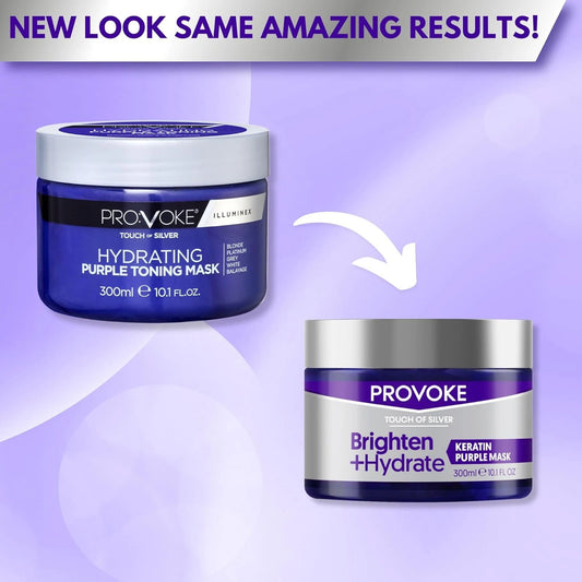 PROVOKE Touch of Silver Brightens Hydrate Keratin Purple Mask 300ml