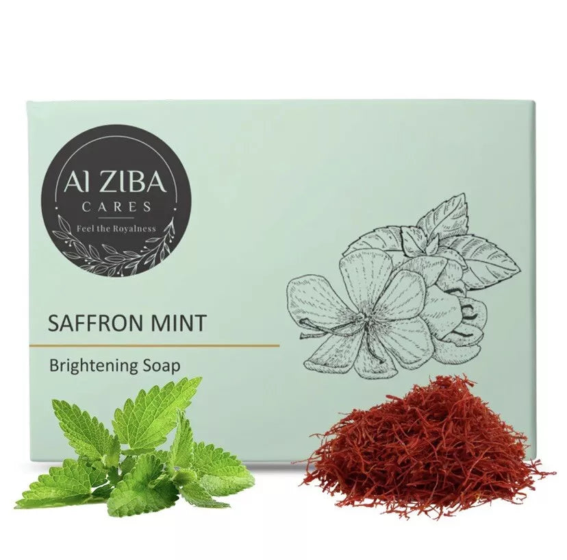 Alziba Cares Saffron Mint Soap 100g