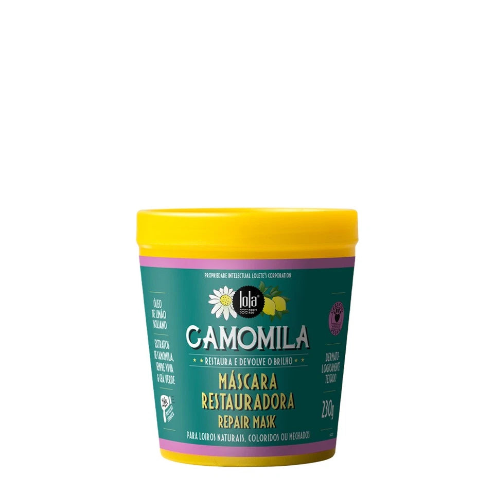 Masque Restaurateur Lola From Rio Camomila 230g Pour Cheveux Blonds - Vegan, Neuf En Boîte
