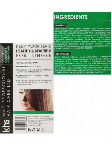 KHS Salt Free Shampoo And Conditioner Kit