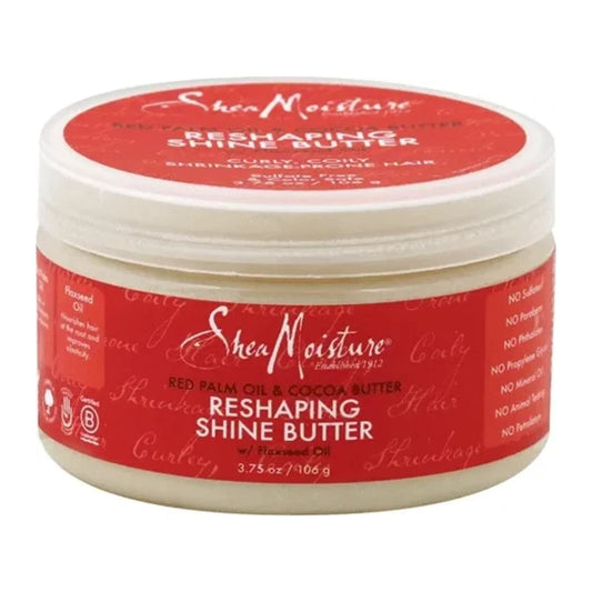SheaMoisture Red Palm Oil & Cocoa Butter Reshaping Shine Butter 106g jar for curly and coily hair