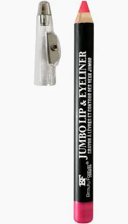 Beauty Forever Jumbo Lip Liner & Eyeliner Pencil with Sharpener, Long lasting Creamy Formula