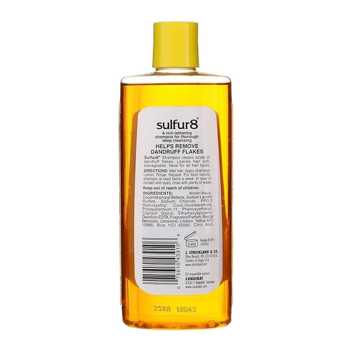 Sulfur8 Medicated Shampoo 8 fl oz bottle for dry flaky scalp