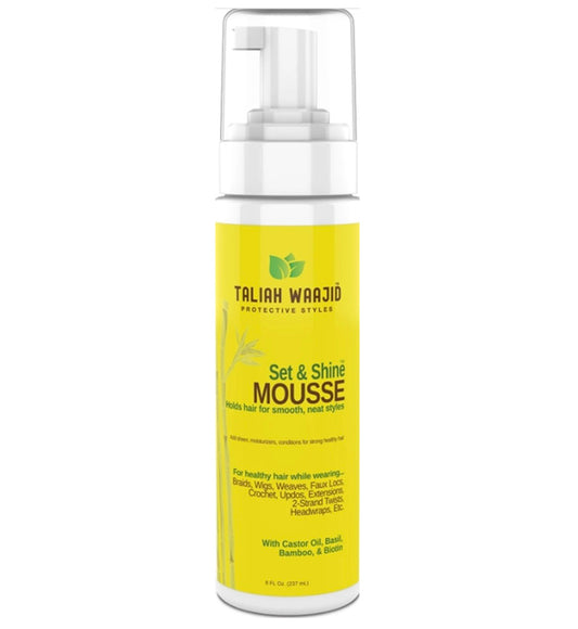 Taliah Waajid Protective Styles Set And Shine Mousse, 8 Oz,