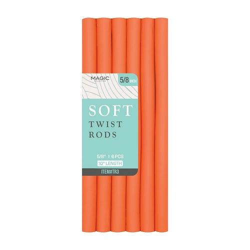 Magic 6 Pcs of 10" Length Of Soft Twist Rods 5/8 Inch, #TR3