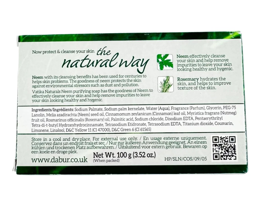 Vatika Naturals Neem Purifying Soap - 100g