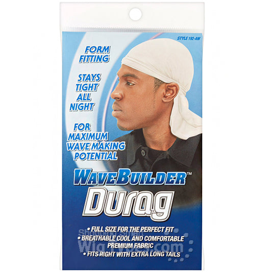 Wave Builder Durag White Style 192-AW