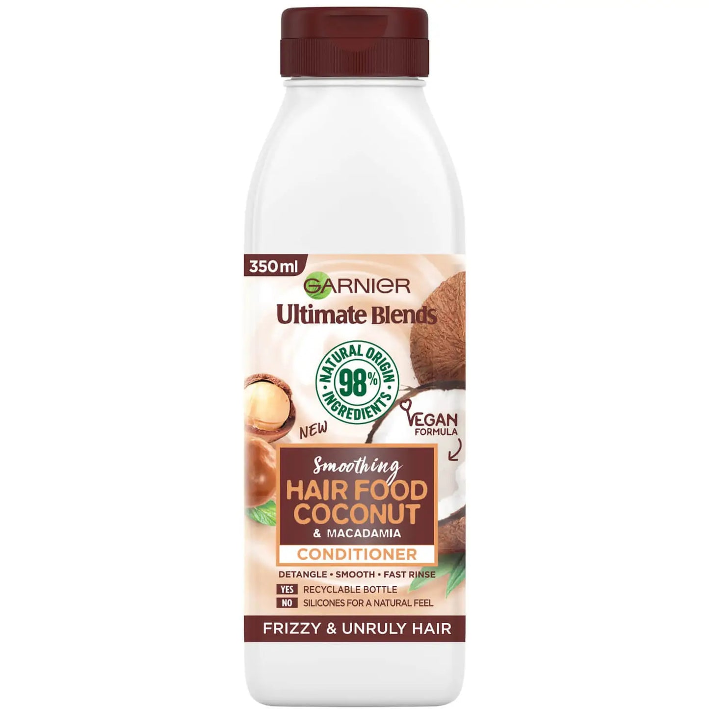 Garnier Ultimate Blends Smoothing Hair Food Coconut Conditioner for Frizzy Hair - 350ml