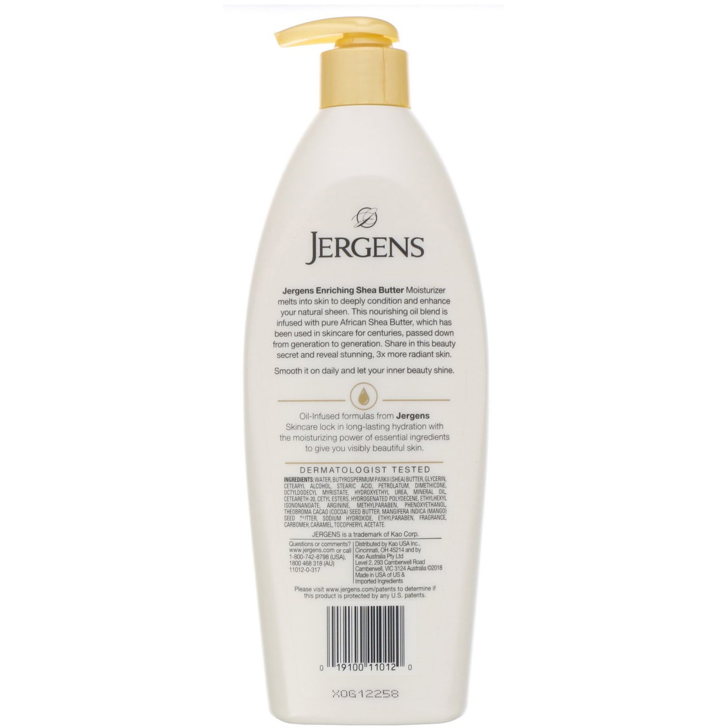 JERGENS Oil-Infused Enriching Shea Butter Moisturiser 16.8 fl oz
