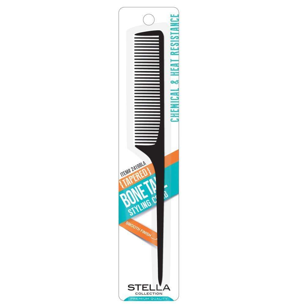 Stella Collection Bone Tail Styling Comb #2419Bla