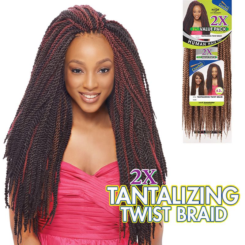 Janet Collection 2X Mambo Tantalizing Twist Crochet 14" & 18"