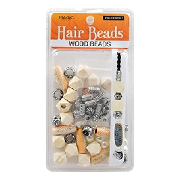 Magic Collection Hair Wood Beads Mix