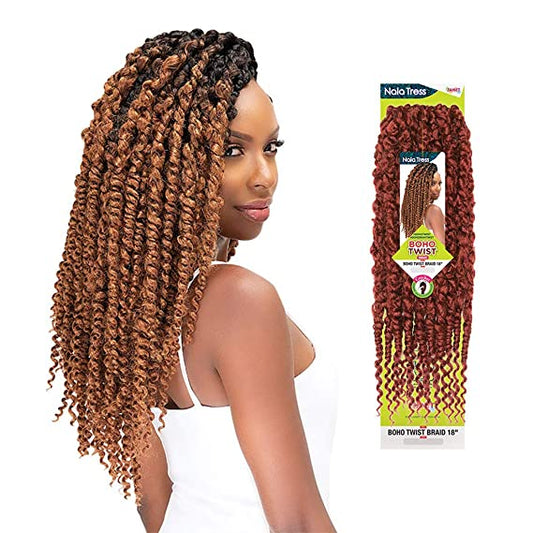 Janet Collection Nala Tress Synthetic Crochet Braids - Boho Twist Braids 18"
