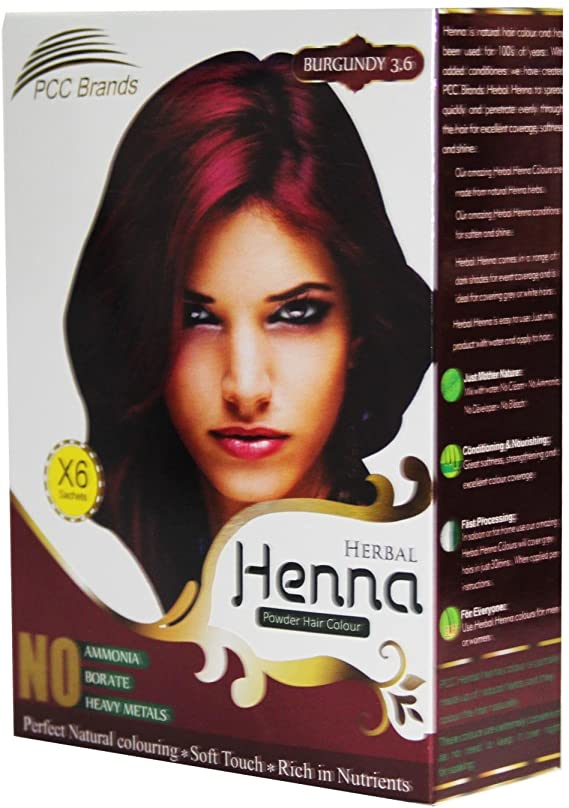 Pcc Brands Herbal Henna Powder Hair Colour 6 Sachets