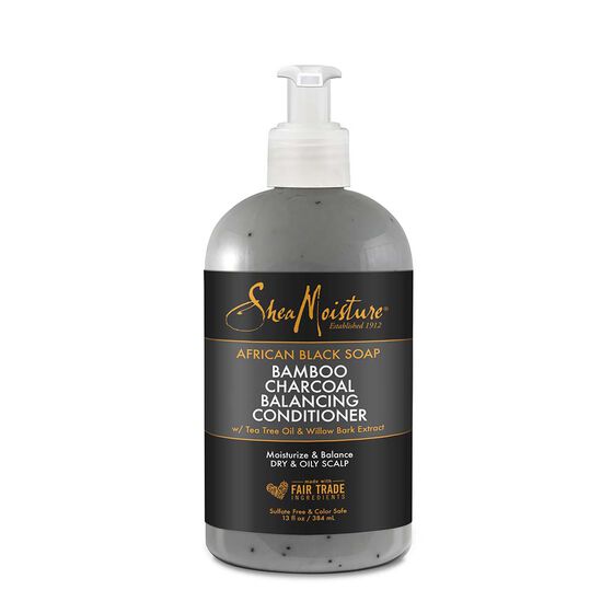 Shea Moisture African Black Soap Bamboo Charcoal Deep Balancing Conditioner 13Oz (384)