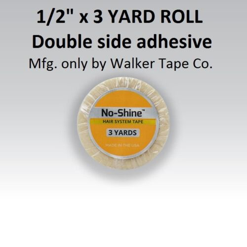 No Shine Lace Support Tape 1/2 in X 3 yards Hair System Tape