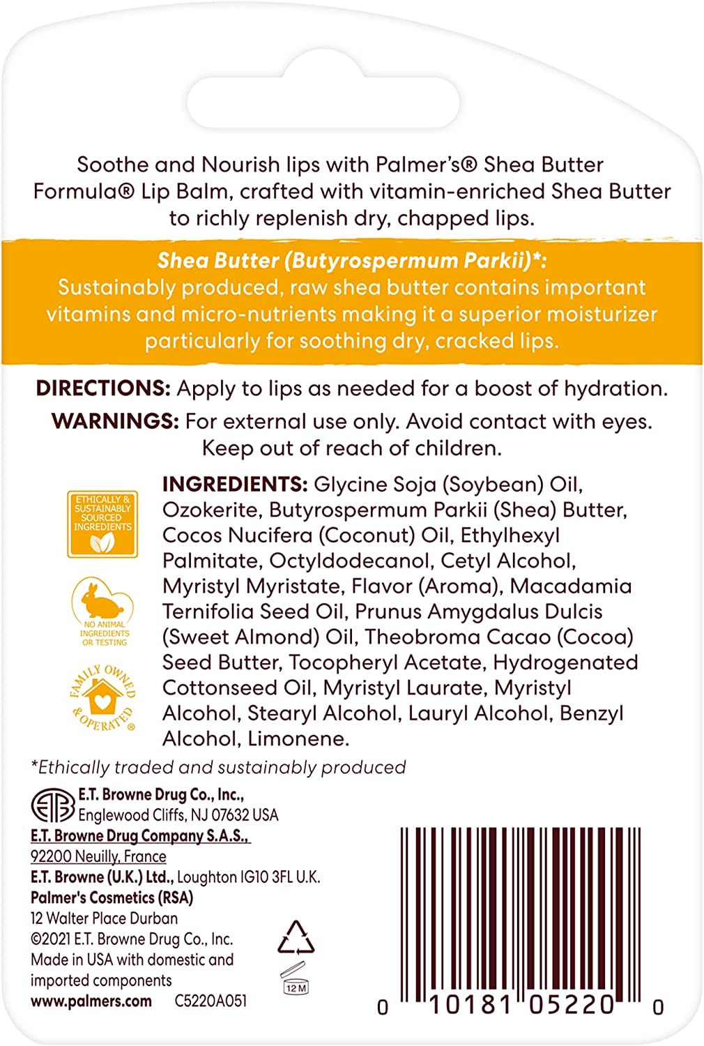 Palmers Shea Butter Formula Lip Balm - 4g