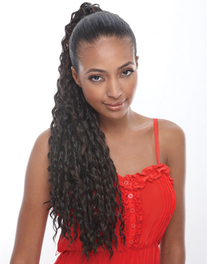 Janet Collection Avocado Drawstring Ponytail