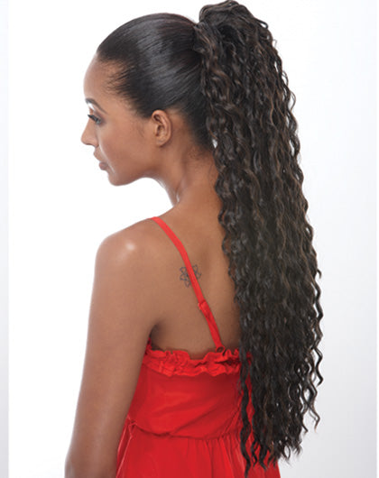 Janet Collection Avocado Drawstring Ponytail