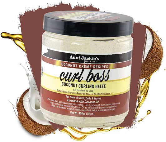 Aunt Jackie's Curls & Coils Coconut Creme Recipes Curl Boss Coconut Curling Gelée - 15 Oz