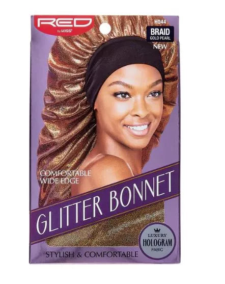 Red By Kiss Braid Glitter Bonnet - Available in 2 colors