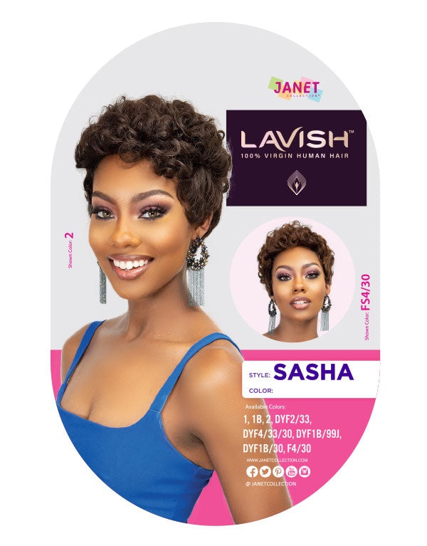 Janet Collection Lavish 100% Natural Virgin Remy Human Hair Wig - Sasha - view 6