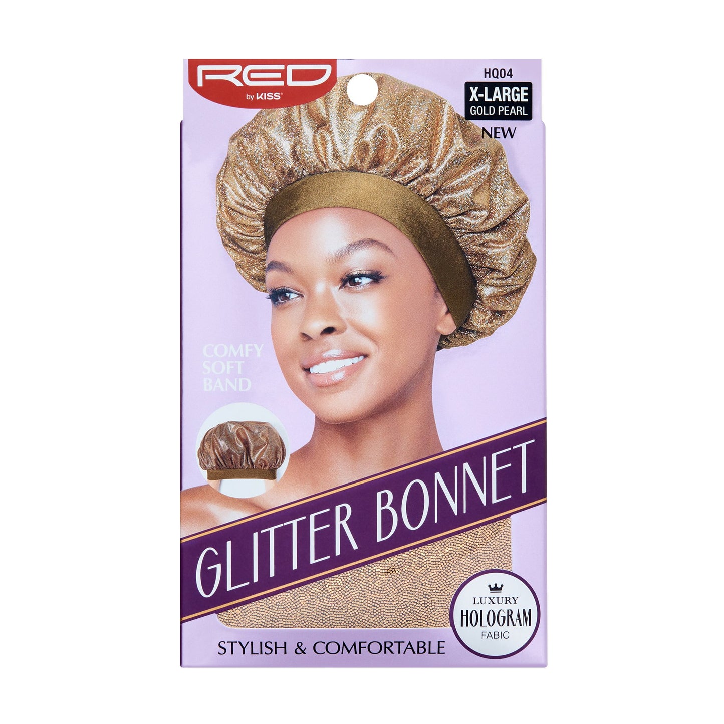 Red By Kiss Glitter Bonnet- Gold Pearl