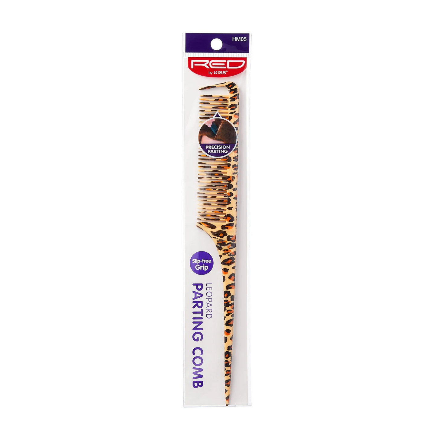 Red By Kiss Leopard Parting Comb #HM05