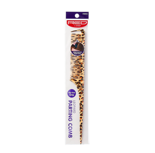 Red By Kiss Leopard Parting Comb #HM05