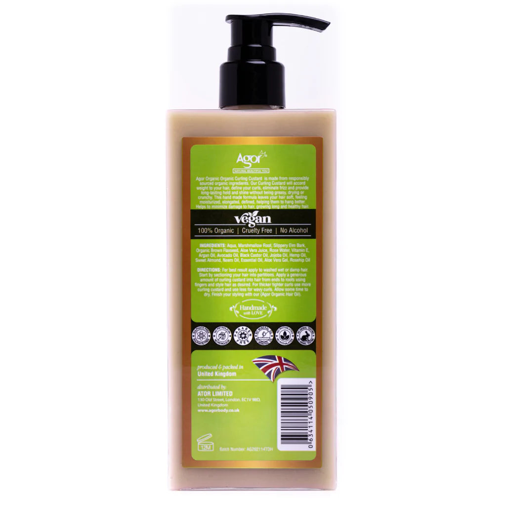 Agor Organic Curling Custard Define & Elongate Curls - 300ml