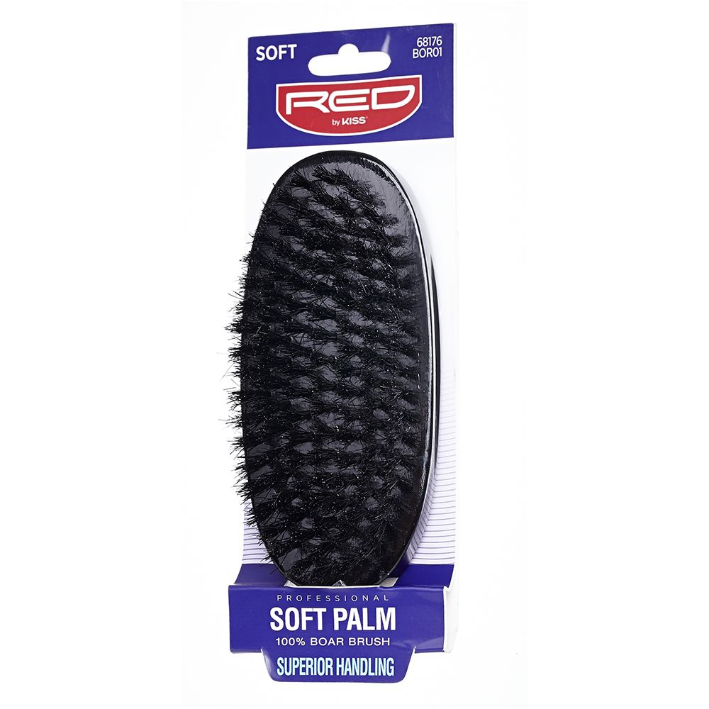 Red by Kiss PROFESSIONAL 100% Boar Soft Palm Brush
